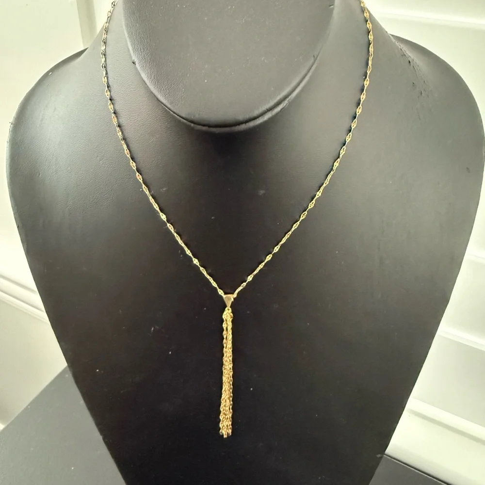 (1)Sterling Forever NEW Y Tassel Nevklace
